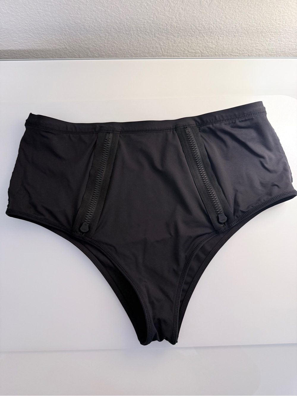 TAVIK High-Waist Black Floral Panel Swim Surf Bottoms Size Large - Picture 4 of 7